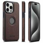 For iPhone 15 Pro Suteni G1 Cross Texture MagSafe Phone Case(Brown)