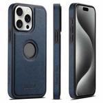 For iPhone 15 Pro Suteni G1 Cross Texture MagSafe Phone Case(Blue)