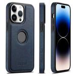 For iPhone 14 Pro Max Suteni G1 Cross Texture MagSafe Phone Case(Blue)