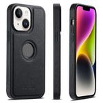 For iPhone 14 Plus Suteni G1 Cross Texture MagSafe Phone Case(Black)