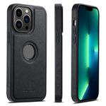 For iPhone 13 Pro Max Suteni G1 Cross Texture MagSafe Phone Case(Black)