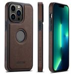 For iPhone 13 Pro Max Suteni G1 Cross Texture MagSafe Phone Case(Brown)