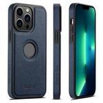 For iPhone 13 Pro Max Suteni G1 Cross Texture MagSafe Phone Case(Blue)