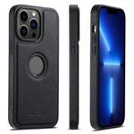 For iPhone 13 Pro Suteni G1 Cross Texture MagSafe Phone Case(Black)