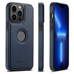 For iPhone 13 Pro Suteni G1 Cross Texture MagSafe Phone Case(Blue)