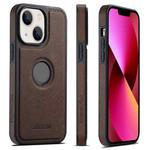 For iPhone 13 Suteni G1 Cross Texture MagSafe Phone Case(Brown)