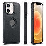 For iPhone 12 Suteni G1 Cross Texture MagSafe Phone Case(Black)