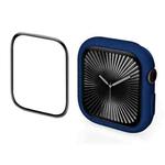 For Apple Watch Series 10 46mm ENKAY Hat-Prince 2 in 1 Candy Color TPU Watch Case with Full Coverage PMMA Soft Film(Dark Blue)