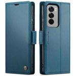 For OPPO Reno12 Pro 5G Global CaseMe 023 Butterfly Buckle Litchi Texture RFID Anti-theft Leather Phone Case(Blue)