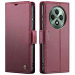 For OPPO Reno12 F /12 FS 5G CaseMe 023 Butterfly Buckle Litchi Texture RFID Anti-theft Leather Phone Case(Red)