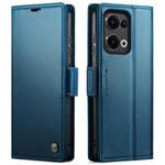 For OPPO Reno13 CaseMe 023 Butterfly Buckle Litchi Texture RFID Anti-theft Leather Phone Case(Blue)