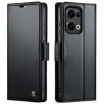 For OPPO Reno13 CaseMe 023 Butterfly Buckle Litchi Texture RFID Anti-theft Leather Phone Case(Black)