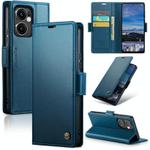 For OPPO Reno13 F 4G / 5G CaseMe 023 Butterfly Buckle Litchi Texture RFID Anti-theft Leather Phone Case(Blue)