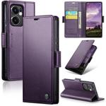 For OPPO Reno13 F 4G / 5G CaseMe 023 Butterfly Buckle Litchi Texture RFID Anti-theft Leather Phone Case(Purple)