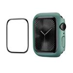 For Apple Watch Series 10 46mm ENKAY Hat-Prince 2 in 1 Solid Color PC Watch Case with Full Coverage PMMA Soft Film(Green)