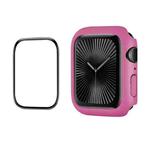 For Apple Watch Series 10 46mm ENKAY Hat-Prince 2 in 1 Solid Color PC Watch Case with Full Coverage PMMA Soft Film(Rose)