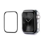 For Apple Watch Series 10 46mm ENKAY Hat-Prince 2 in 1 Solid Color PC Watch Case with Full Coverage PMMA Soft Film(Transparent)