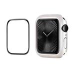 For Apple Watch Series 10 46mm ENKAY Hat-Prince 2 in 1 Solid Color PC Watch Case with Full Coverage PMMA Soft Film(Silver)