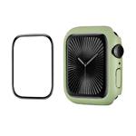 For Apple Watch Series 10 42mm ENKAY Hat-Prince 2 in 1 Solid Color PC Watch Case with Full Coverage PMMA Soft Film(Light Green)