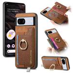 For Google Pixel 7a Retro Magsafe Magnetic PU Back Cover Phone Case(Brown)