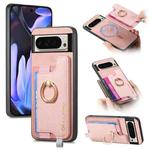 For Google Pixel 9 / 9 Pro Retro Magsafe Magnetic PU Back Cover Phone Case(Pink)