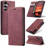 For Samsung Galaxy S25 5G CaseMe 013 Multifunctional Horizontal Flip Leather Phone Case(Red)