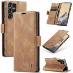 For Samsung Galaxy S25 Ultra 5G CaseMe 013 Multifunctional Horizontal Flip Leather Phone Case(Brown)