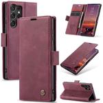 For Samsung Galaxy S25 Ultra 5G CaseMe 013 Multifunctional Horizontal Flip Leather Phone Case(Red)