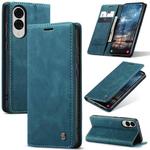 For Samsung Galaxy S25 Edge 5G CaseMe 013 Multifunctional Horizontal Flip Leather Phone Case(Blue)