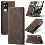 For Samsung Galaxy S25 Edge 5G CaseMe 013 Multifunctional Horizontal Flip Leather Phone Case(Coffee)