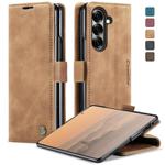 For Samsung Galaxy Z Fold7 CaseMe 013 Multifunctional Horizontal Flip Leather Phone Case(Brown)