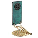 For OPPO Find X8s Vintage Leather PC Back Cover Phone Case with Crossbody Strap(Green)