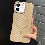For iPhone 11 AG Carbon Fiber Frameless MagSafe Phone Case(Gold)