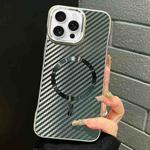 For iPhone 12 Pro Max AG Carbon Fiber Frameless MagSafe Phone Case(Black)