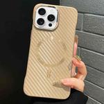 For iPhone 13 Pro AG Carbon Fiber Frameless MagSafe Phone Case(Gold)