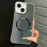 For iPhone 14 AG Carbon Fiber Frameless MagSafe Phone Case(Black)