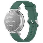 For Garmin Lily 2 Active Quick Release Silver Buckle Silicone Watch Band Wristband(Dark Green)