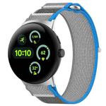 For Google Pixel Watch 3 41mm Nylon Woven Hook and Loop Fastener Watch Band(Blue Gray)