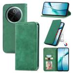 For vivo Y300 Pro Retro Skin Feel Magnetic Flip Leather Phone Case(Green)