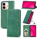 For vivo Y37 Pro Retro Skin Feel Magnetic Flip Leather Phone Case(Green)