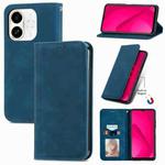 For Tecno Spark 30C 5G Retro Skin Feel Magnetic Leather Phone Case(Blue)