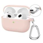 For Apple AirPods 4 2024 ENKAY Hat-Prince Thickened Silicone Case with Hook and Anti-lost Silicone Earbuds(Pink)