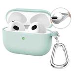 For Apple AirPods 4 2024 ENKAY Hat-Prince Thickened Silicone Case with Hook and Anti-lost Silicone Earbuds(Light Green)