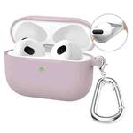 For Apple AirPods 4 2024 ENKAY Hat-Prince Thickened Silicone Case with Hook and Anti-lost Silicone Earbuds(Purple)