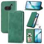 For Nothing Phone 2a Plus Retro Skin Feel Magnetic Flip Leather Phone Case(Green)