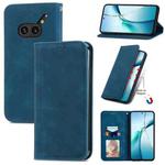 For Nothing Phone 2a Plus Retro Skin Feel Magnetic Flip Leather Phone Case(Blue)