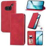 For Nothing Phone 2a Plus Retro Skin Feel Magnetic Flip Leather Phone Case(Red)