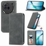 For Nothing Phone 3a Retro Skin Feel Magnetic Flip Leather Phone Case(Gray)