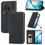 For Nothing Phone 3a Retro Skin Feel Magnetic Flip Leather Phone Case(Black)