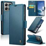 For Xiaomi 14T CaseMe 023 Butterfly Buckle Litchi Texture RFID Anti-theft Leather Phone Case(Blue)